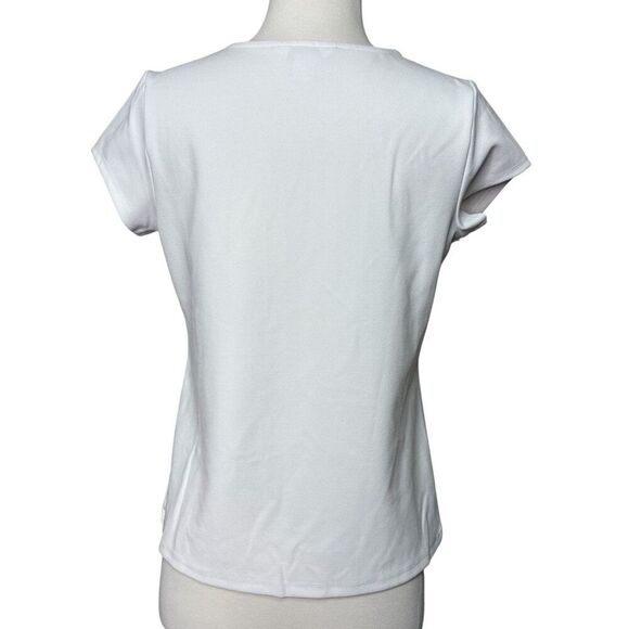 Liz Claiborne Solid White Blouse Size Extra Small - Picture 3 of 6